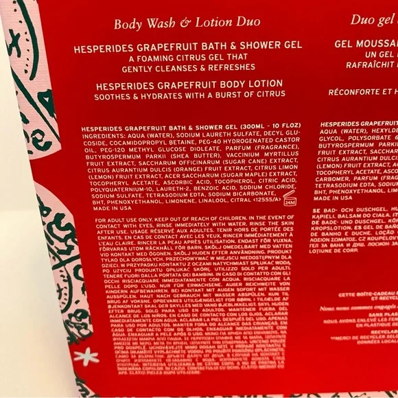 Fresh Hesperides Grapefruit Body Wash & Lotion Duo Gift Set New With Tags - Picture 7 of 10